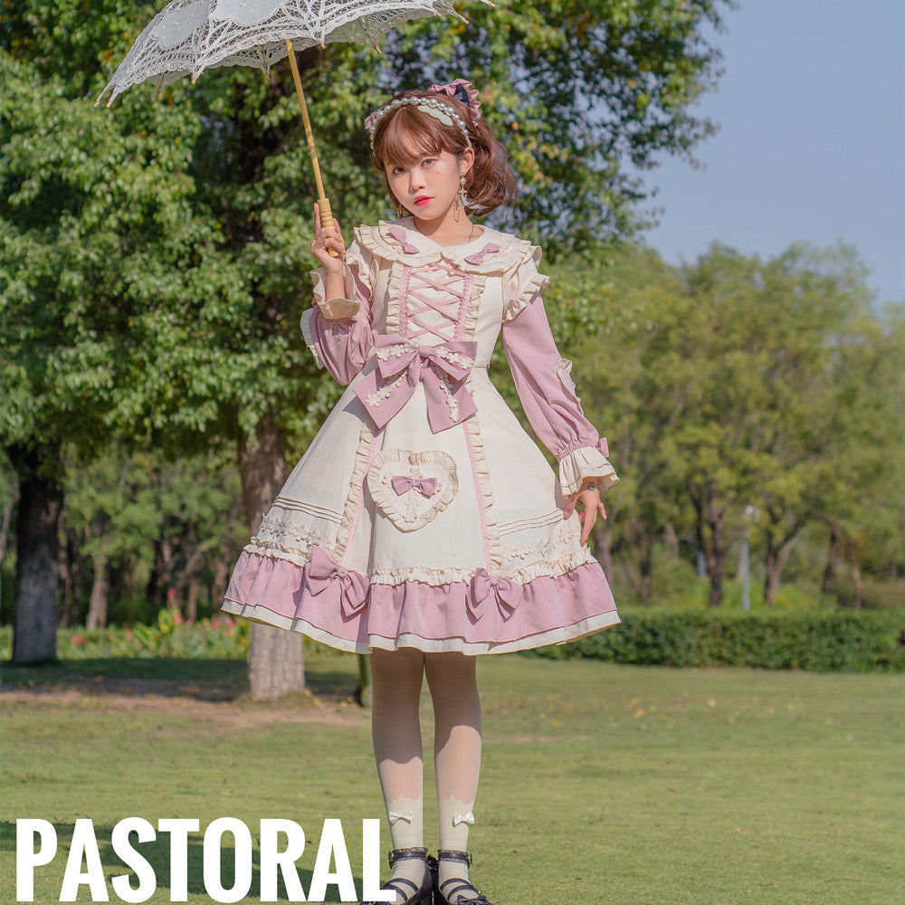 O1CN01qEklom25YuZJA6kAO__384777539 Little Gardener - Plus Size Lolita OP Dress Pink Winter Long Sleeve - Image 1